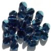25 12mm Montana Blue Twisted Disk Beads